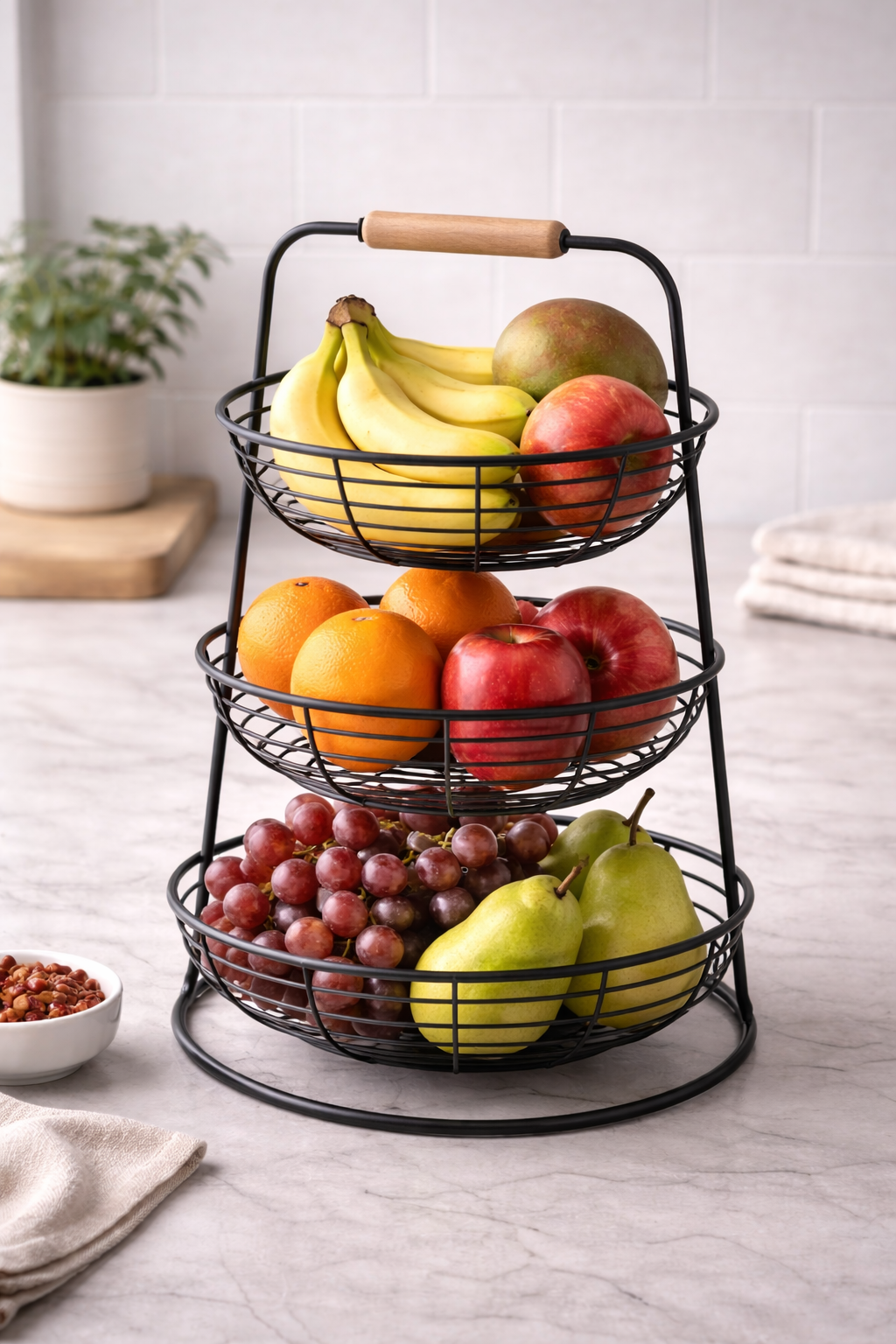 3-Compartment Fruit Basket